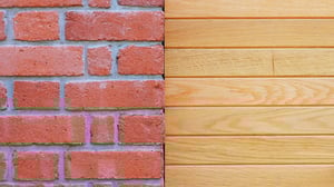 Materials of an internal brick and timber finish
