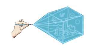 Marraum illustration of someone drawing