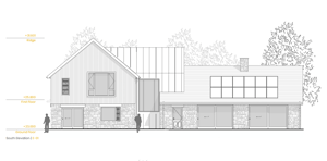 elevation of new build home in cornwall
