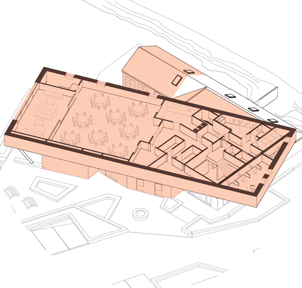cut floor plan showing internal layout