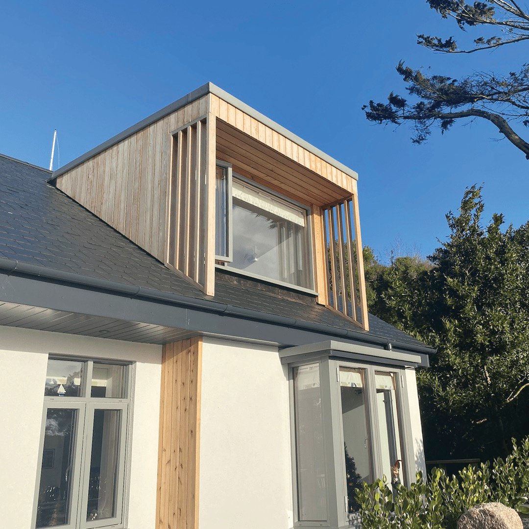 large box dormer with timber clad finish