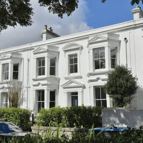 front elevation of a grand victorian terrace property 