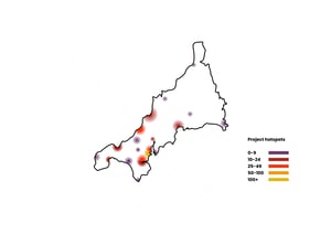 map of cornwall highlight projects marraum have worked on