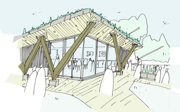 Marraum Architect_St Austell_Brannel School_Sketch-1