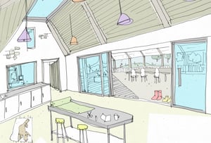 Kitchen Renovation sketch by Marraum Architects