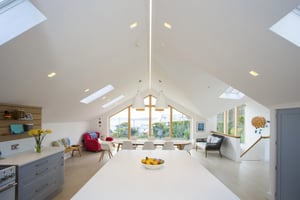 loft conversion with large windows and lots of natural light