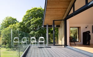 house balcony with black decking